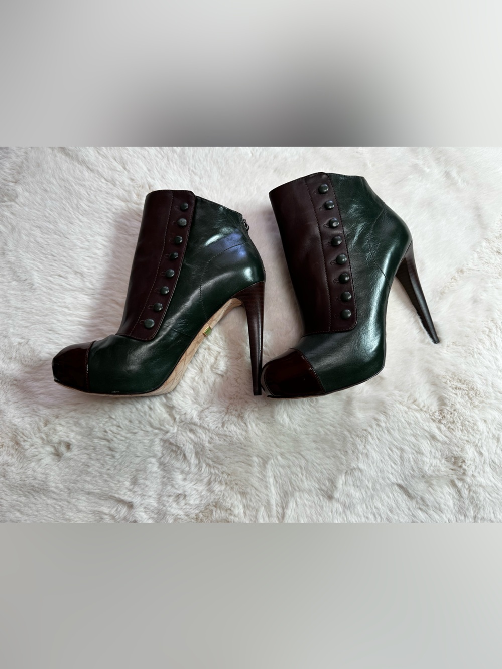 LAMB Elegant Brown and Green Women's Boots